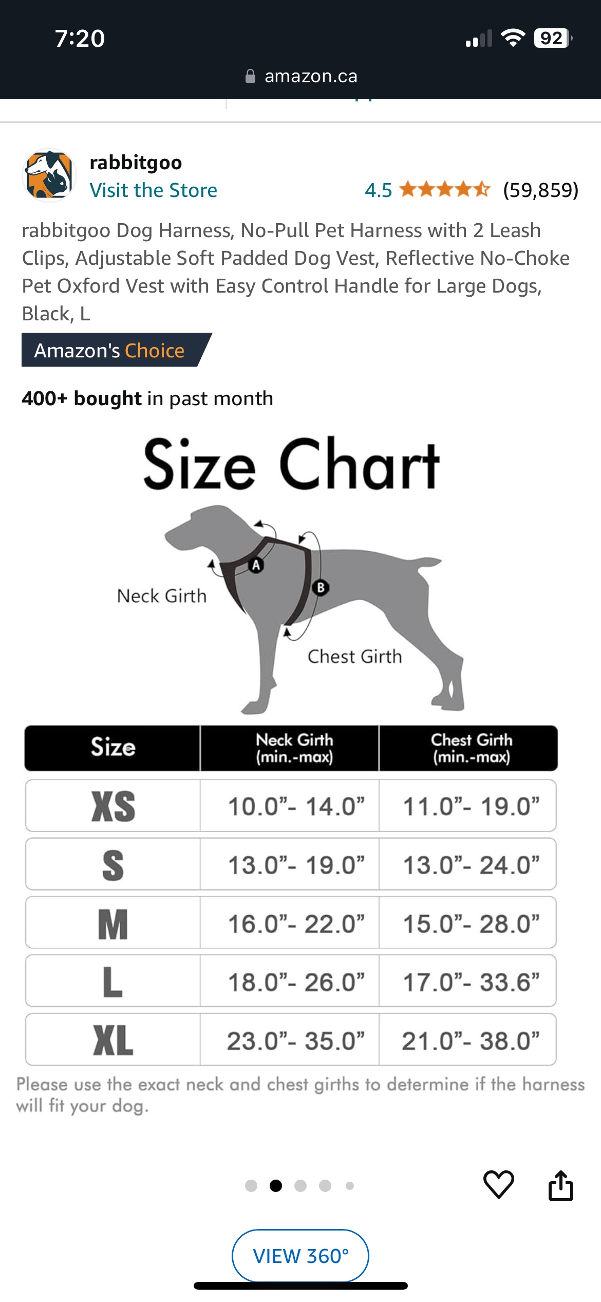 Rabbitgoo Dog Harness Size Large - photo 4