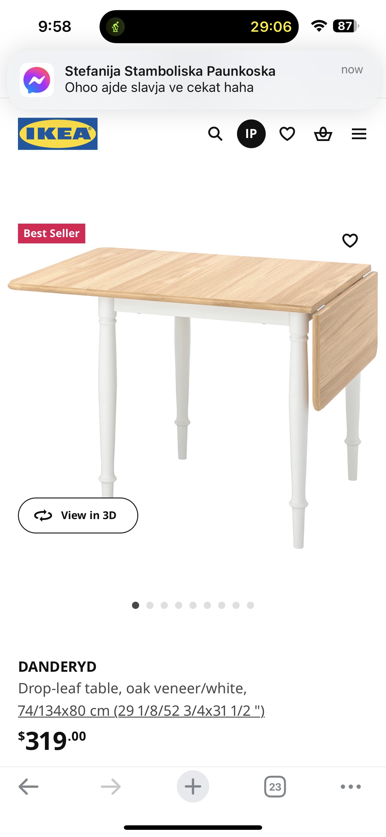 IKEA DANDERYD Drop Leaf Table - photo 3