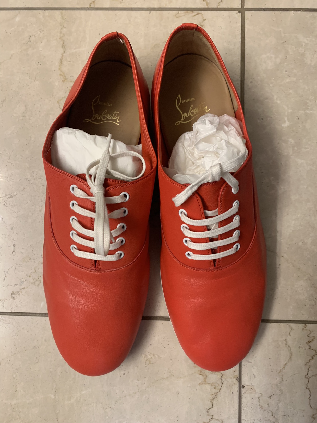Christian Louboutin men’s Red Leather Dress Shoes size 42 EU