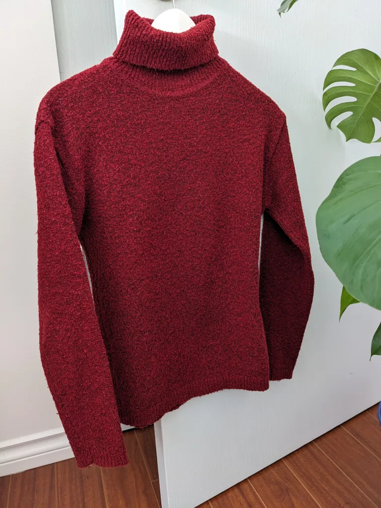 red turtleneck sweater thumbnail