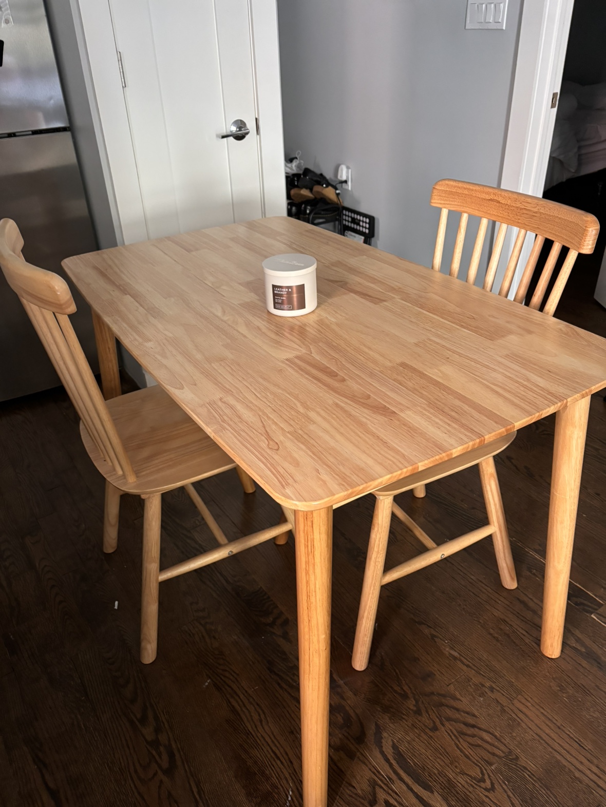 Wood Dining Table and Two Chairs - photo 2