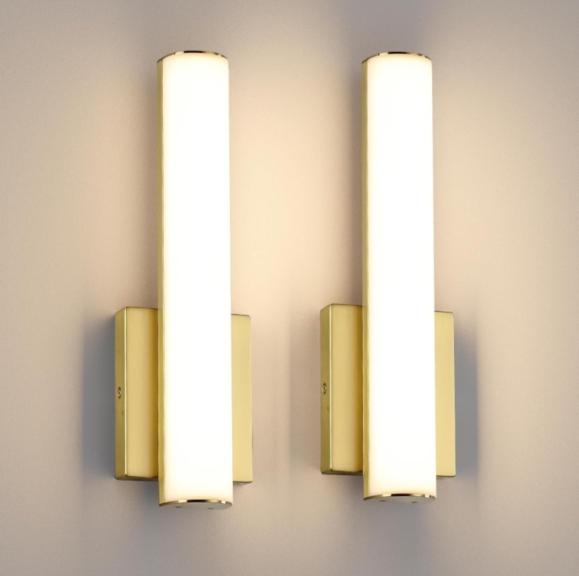 Gold Wall Sconces 3 Pack - New