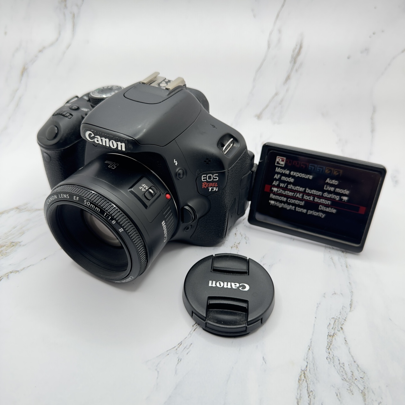 Canon Rebel T3i with 50mm Prime Lens, Two Batteries, 8 gb card, - photo 2