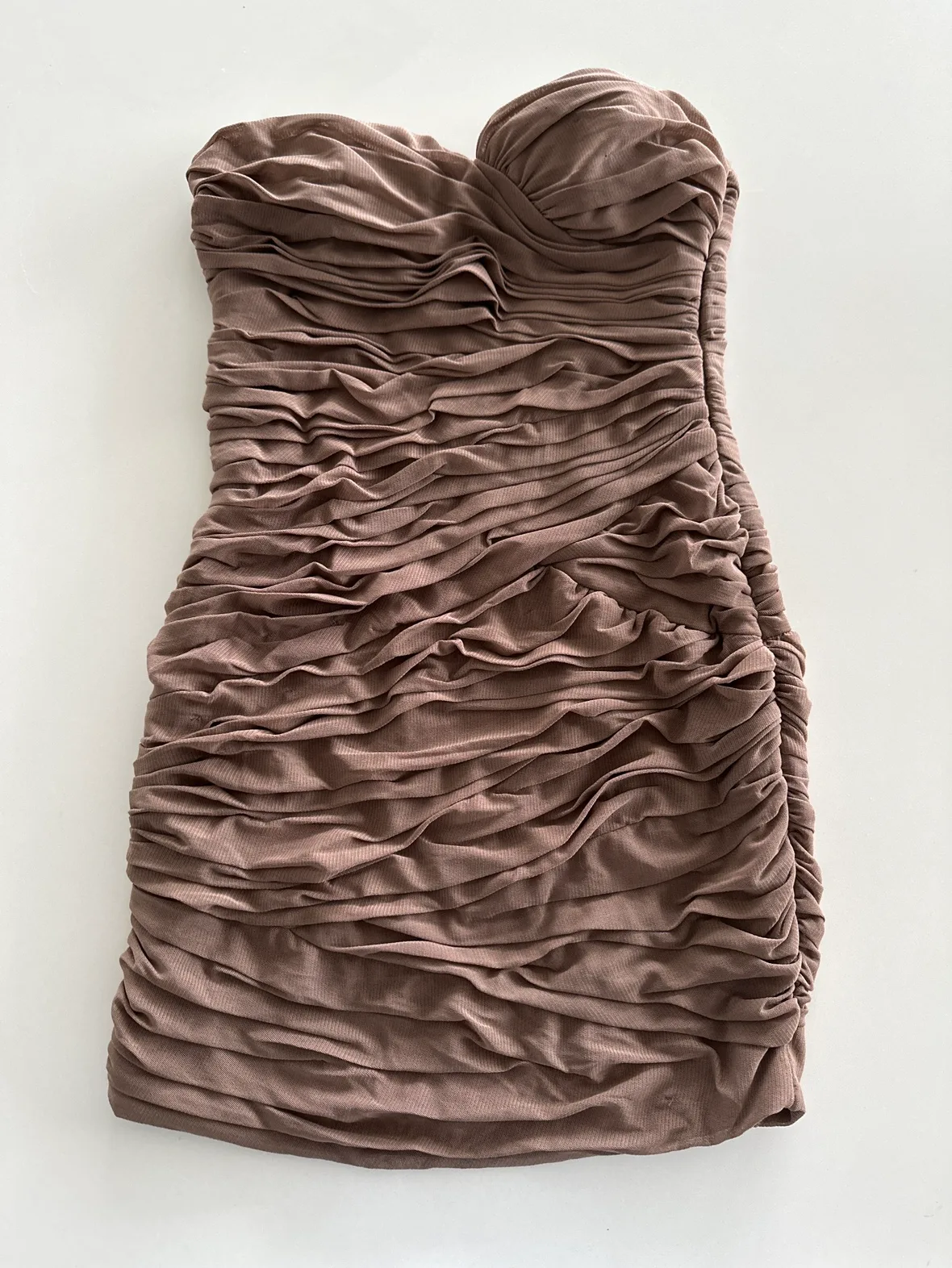 Light Brown Strapless Dress thumbnail