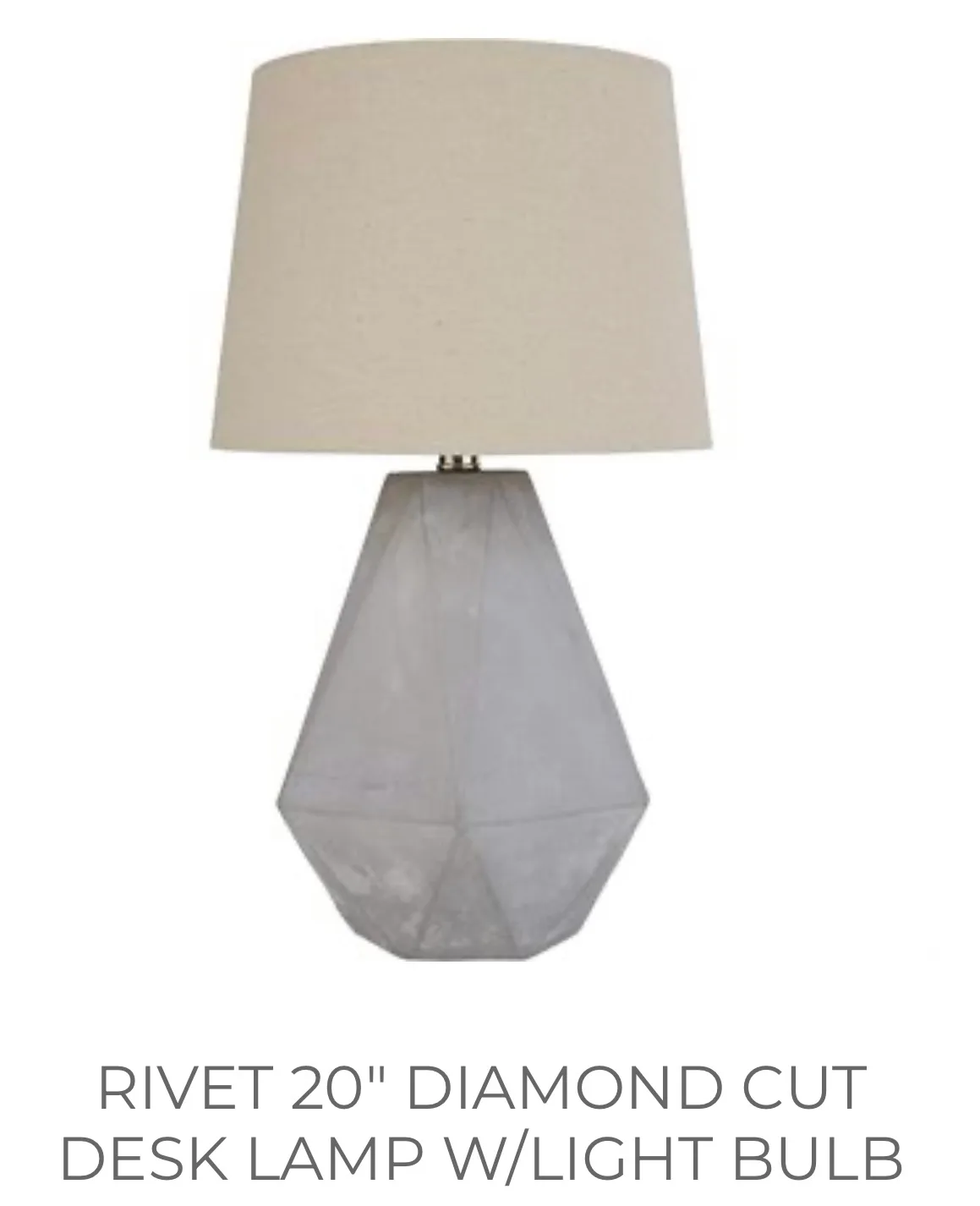 NEW - Polished Concrete Geometric Table Lamp image indicator(8)