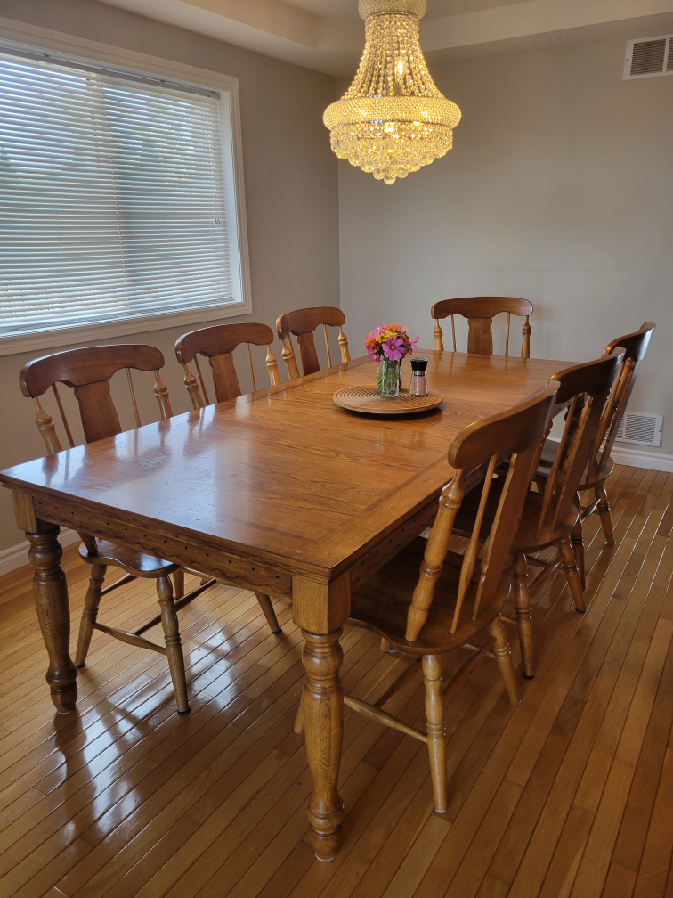 Wood Dining Table and Chairs