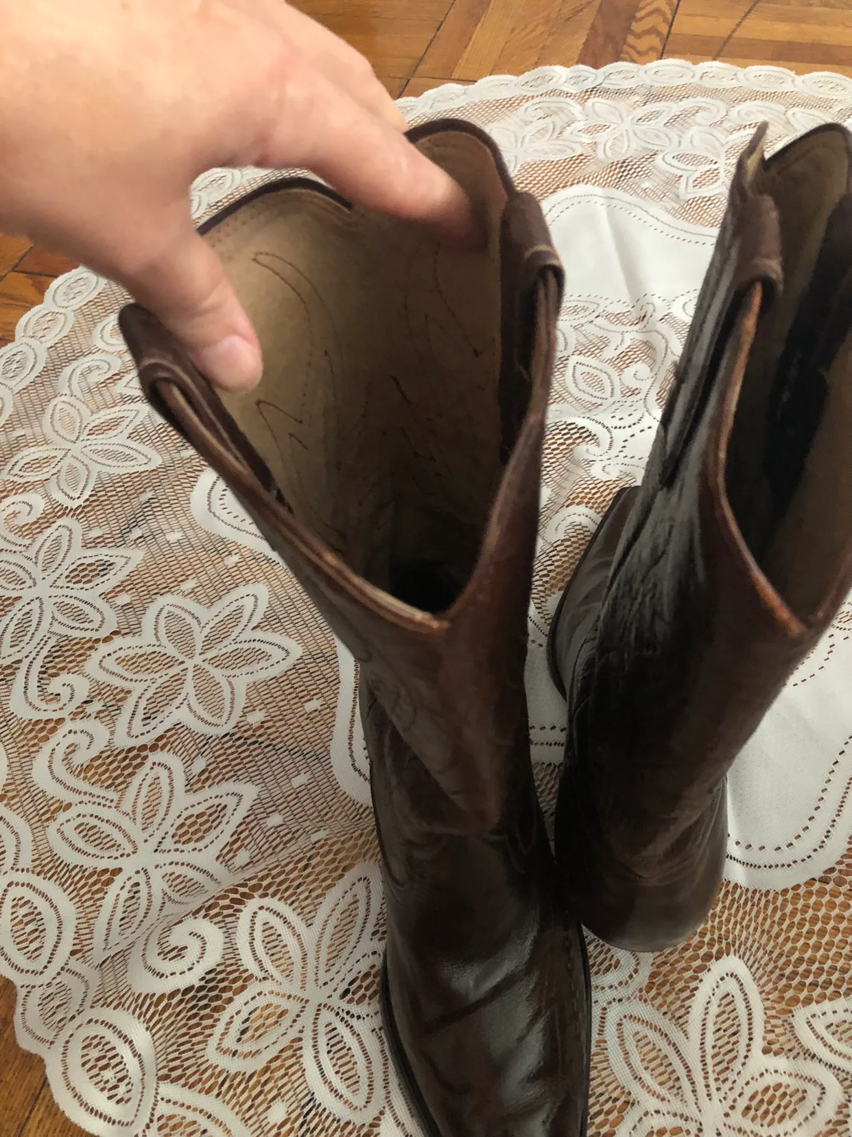 Brown Leather Cowboy Boots image indicator(7)