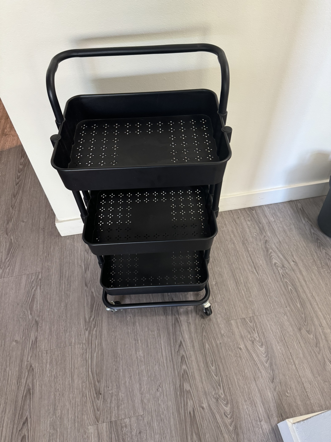 Black Rolling Cart