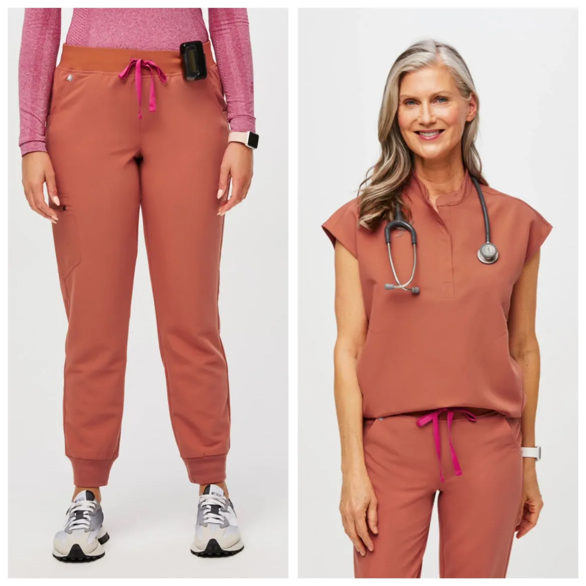 Terracotta Figs scrub set XSPetite Jogger and XXS Rafaela Top thumbnail