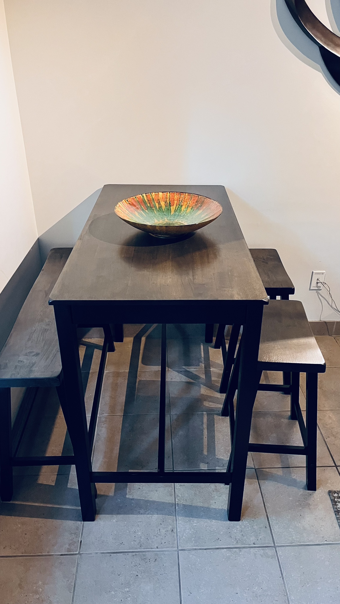 Dining Table and Bench and Two Stools - photo 2