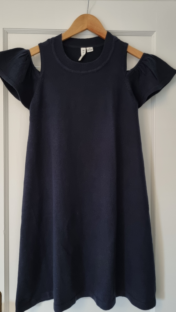 Navy Cold Shoulder Dress
