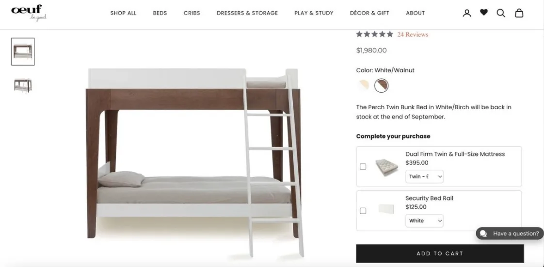 Oeuf Perch Bunk Bed thumbnail