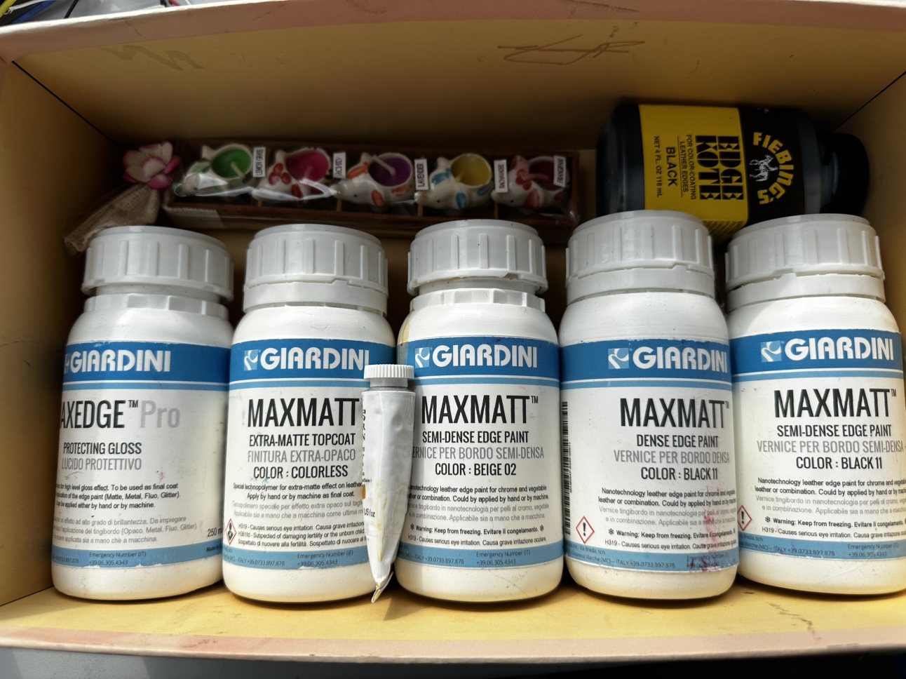 Box of art materials