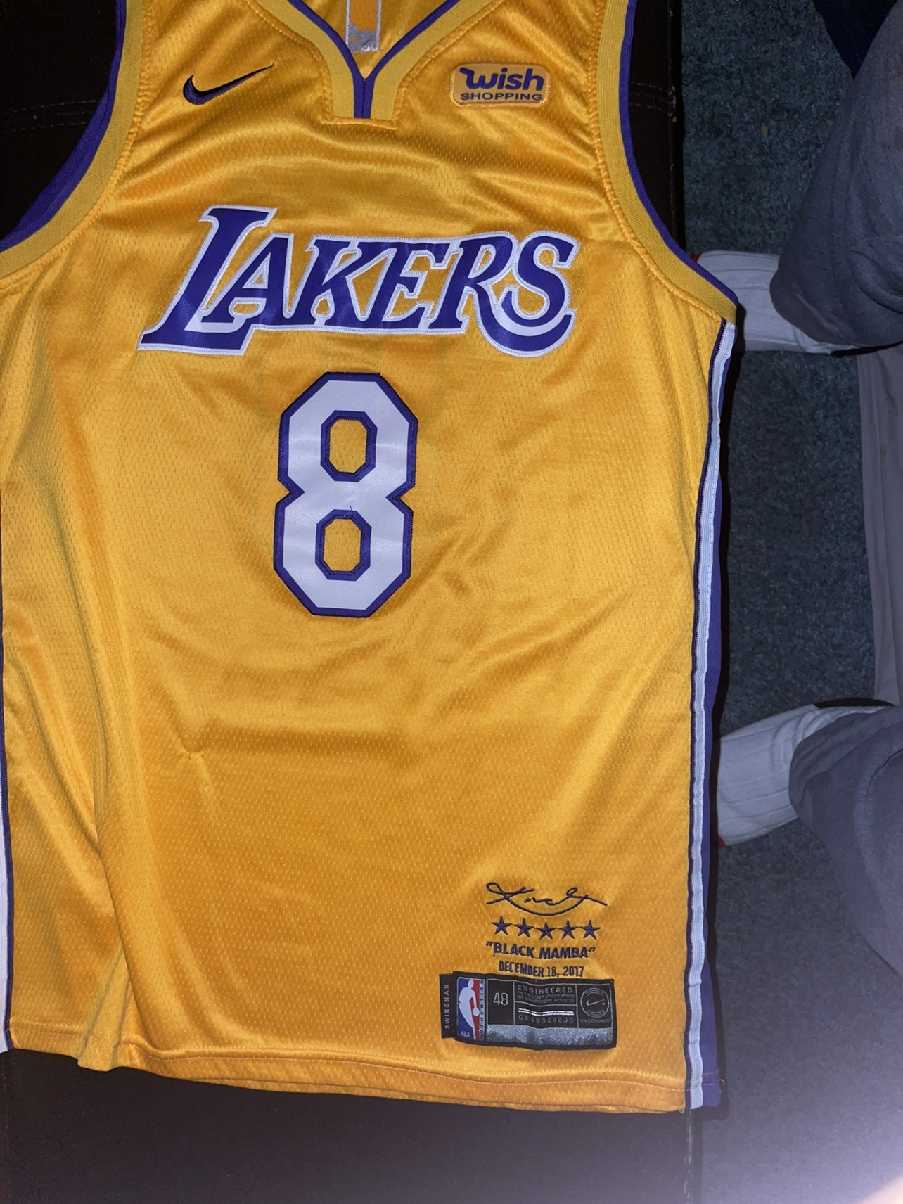 Kobe Bryant Lakers Jersey Size 48