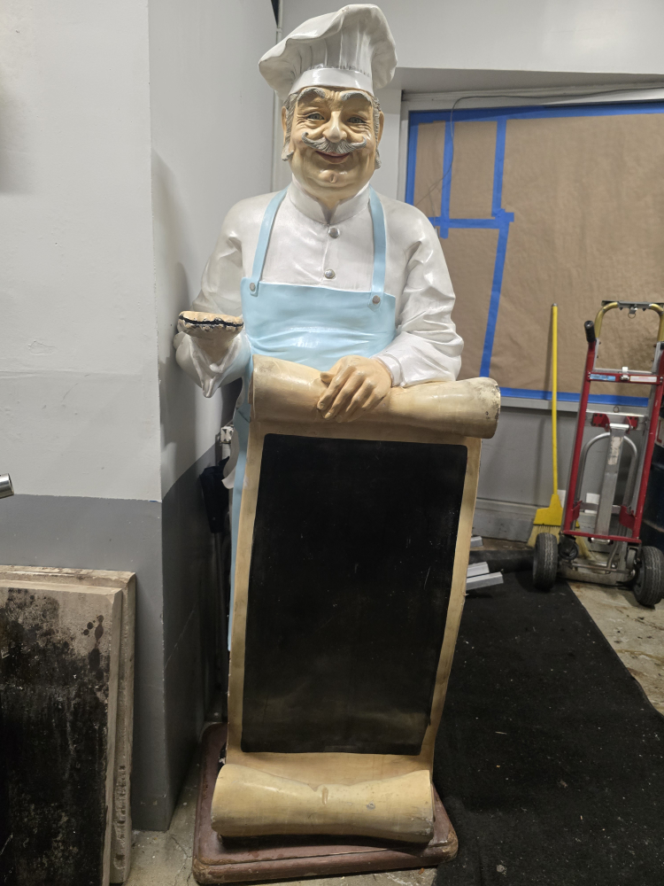 Chef Statue with Chalkboard - photo 2