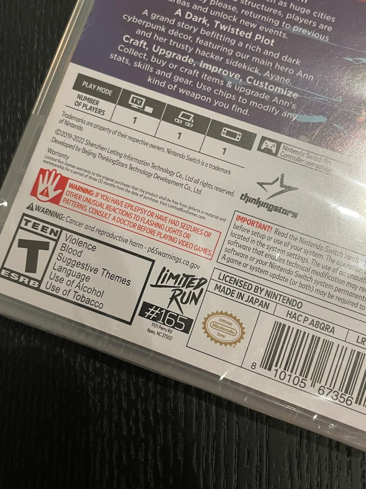Nintendo switch - The Mutationem Limited Run image indicator(4)