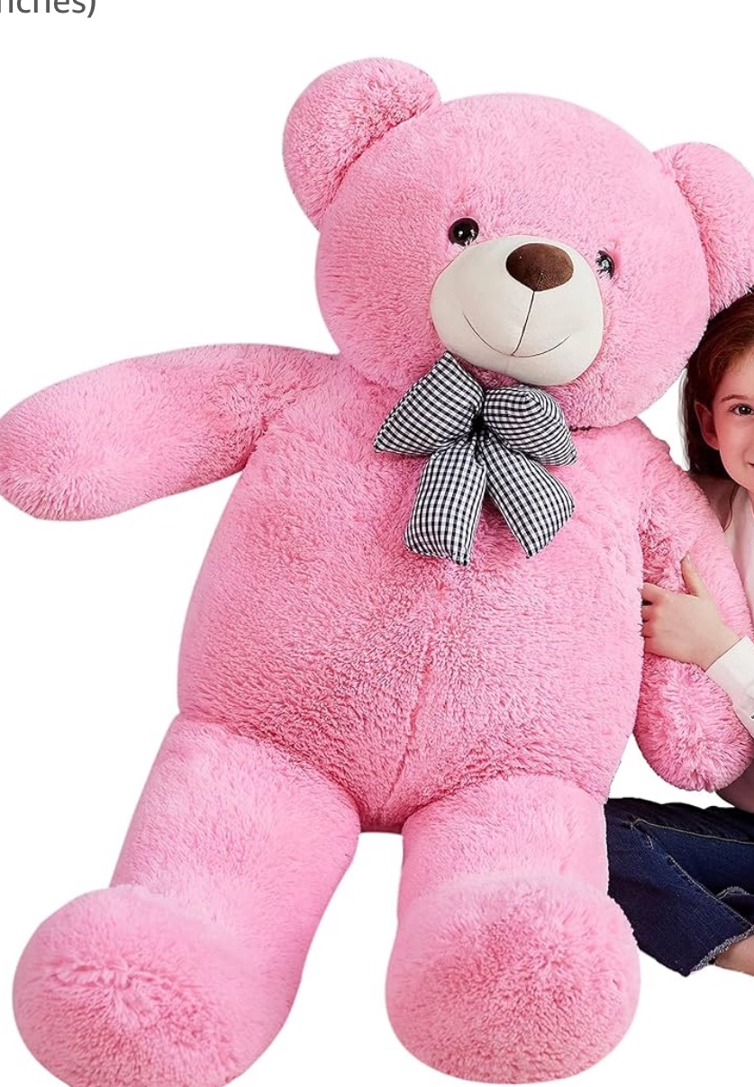 Large Pink Plush Teddy Bear