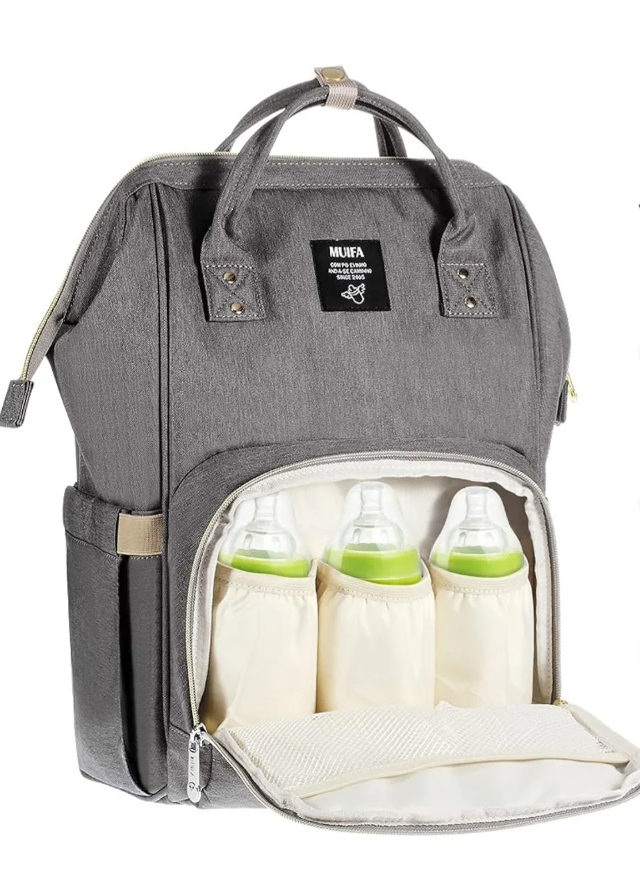 Grey Diaper Bag Backpack image indicator(3)
