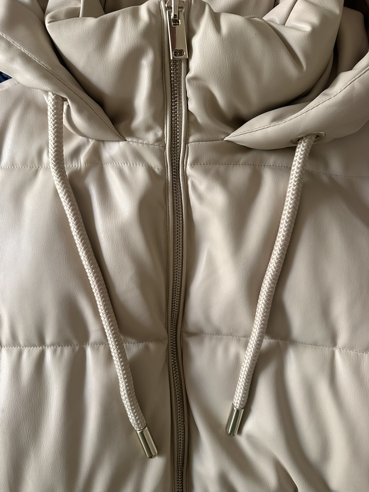 Zara faux leather puffer jacket - photo 3