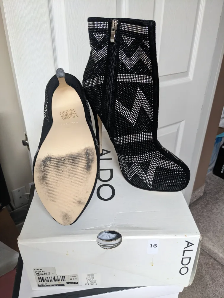 Aldo Black Rhinestone Booties image indicator(3)