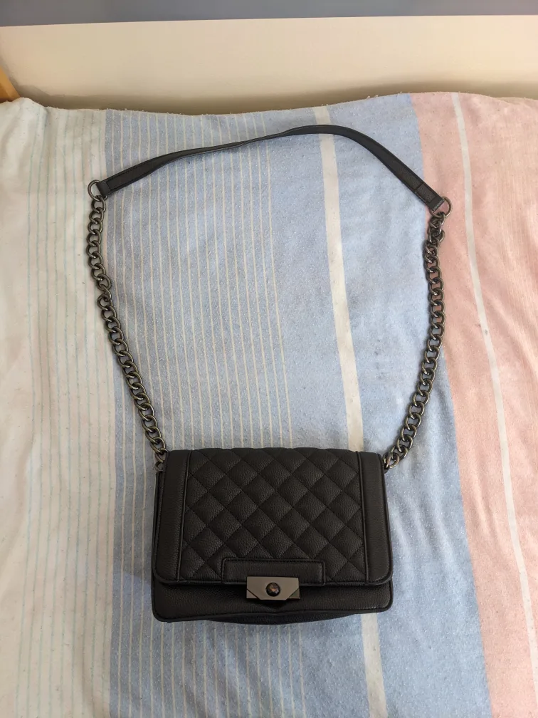 Black Quilted Crossbody Purse thumbnail