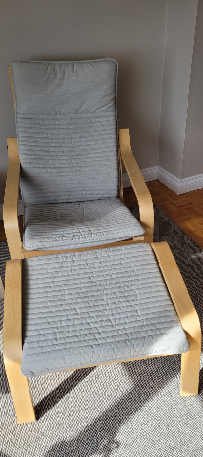 IKEA POÄNG Armchair and Ottoman
