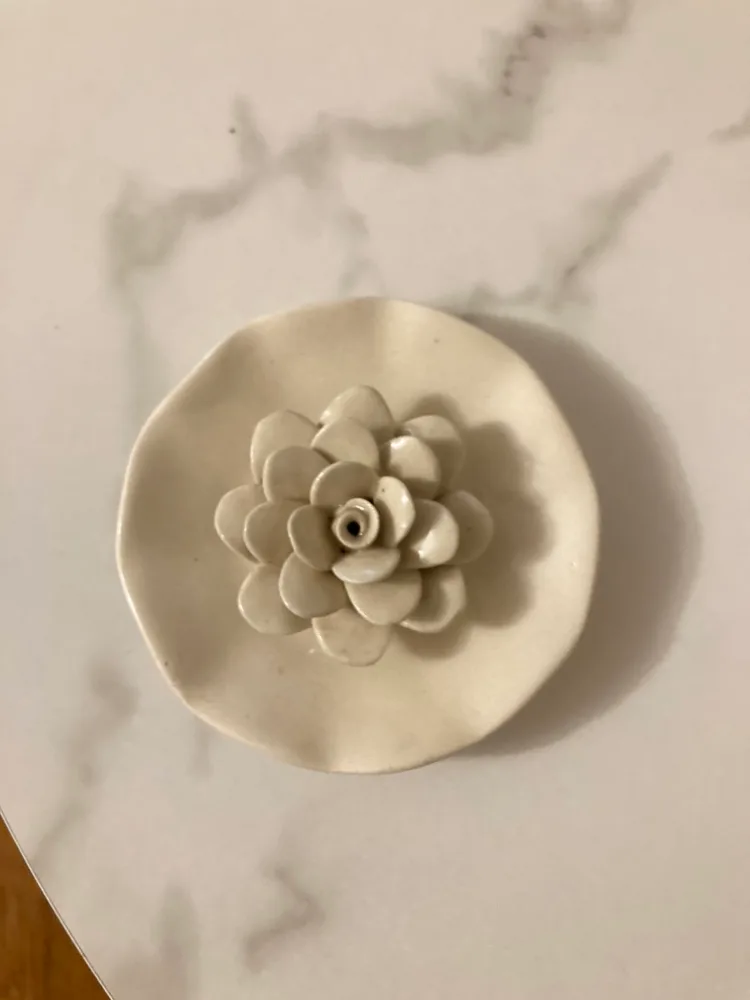 Ceramic Lotus Incense Burner thumbnail