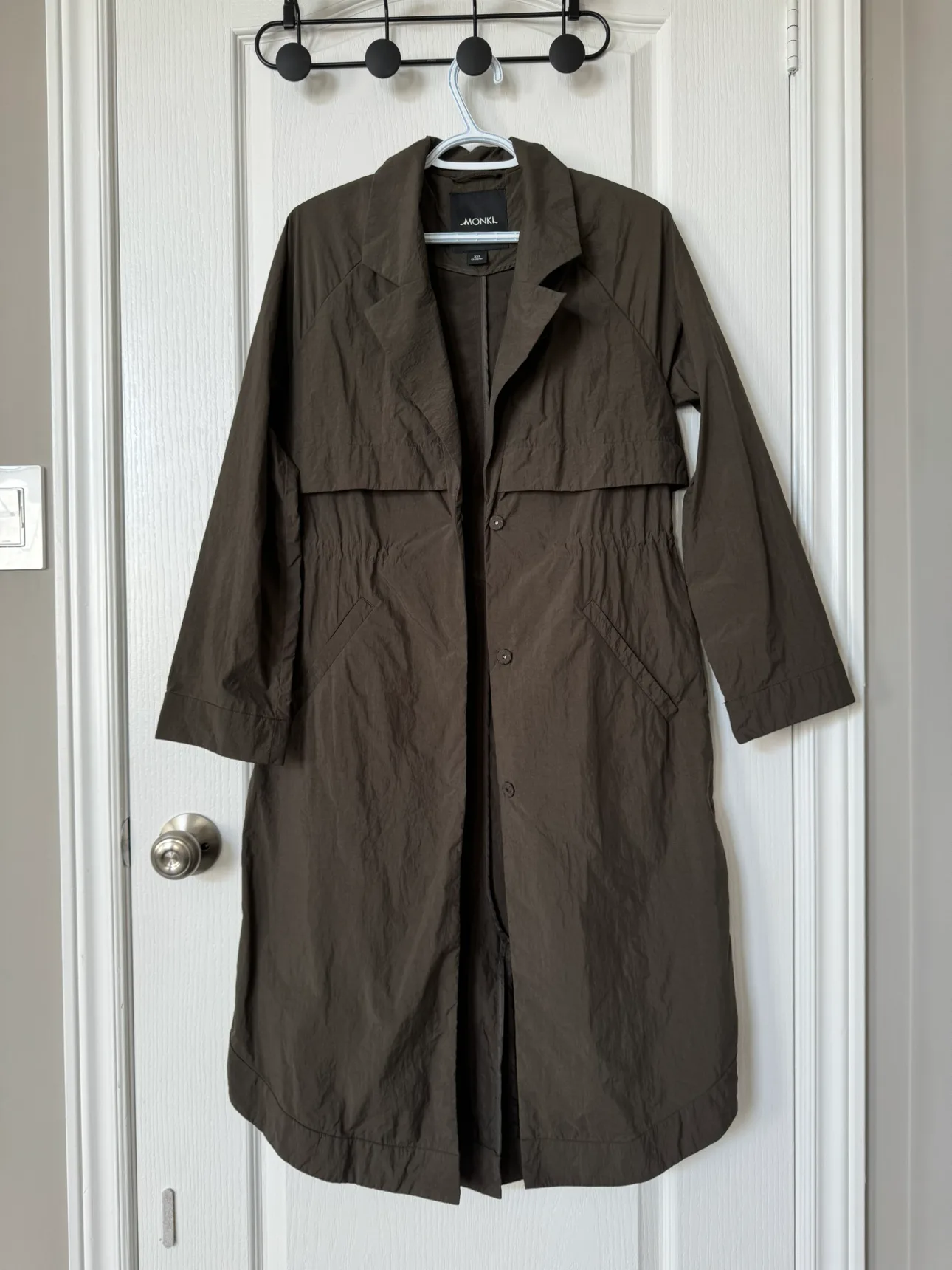 Monki Women’s Green Oversized Trench Coat thumbnail