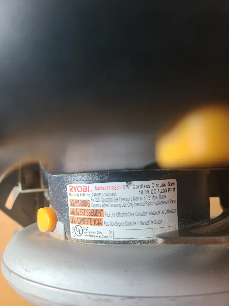 RYOBI 18V Cordless CIRCULAR SAW W/ Blade R10631 5-1/2" TOOL image indicator(4)