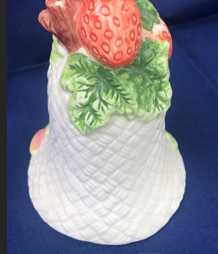 Vintage Fitz and Floyd Porcelain Fruits Bell image indicator(7)