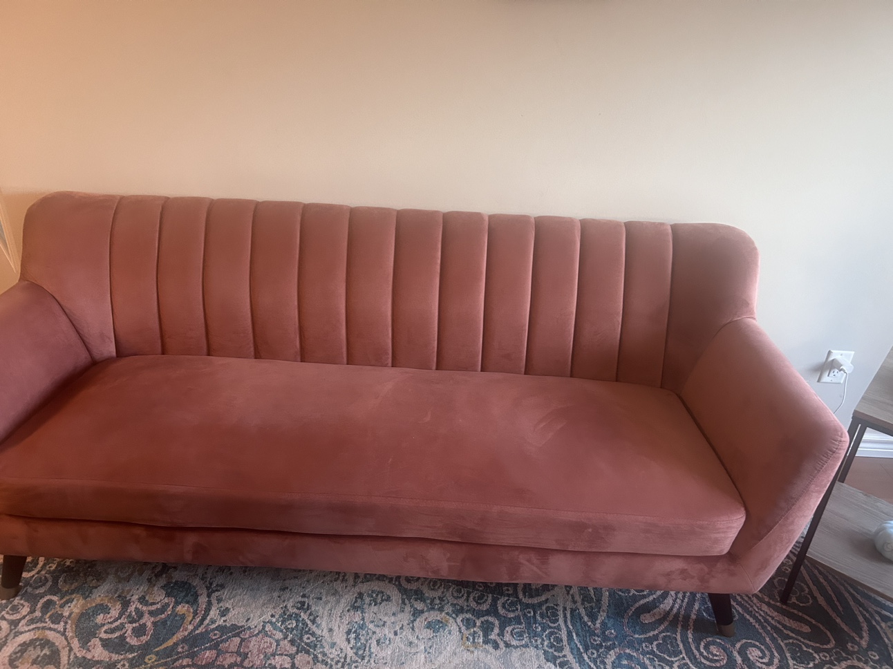 Pink Velvet Sofa