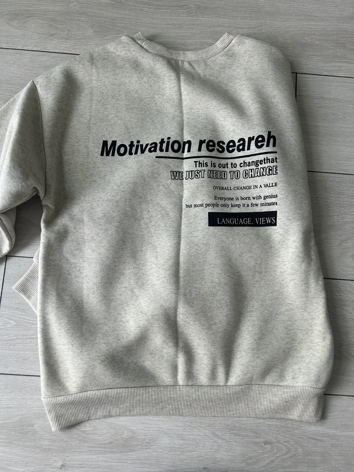 Motivation Research Grey Sweatshirt thumbnail