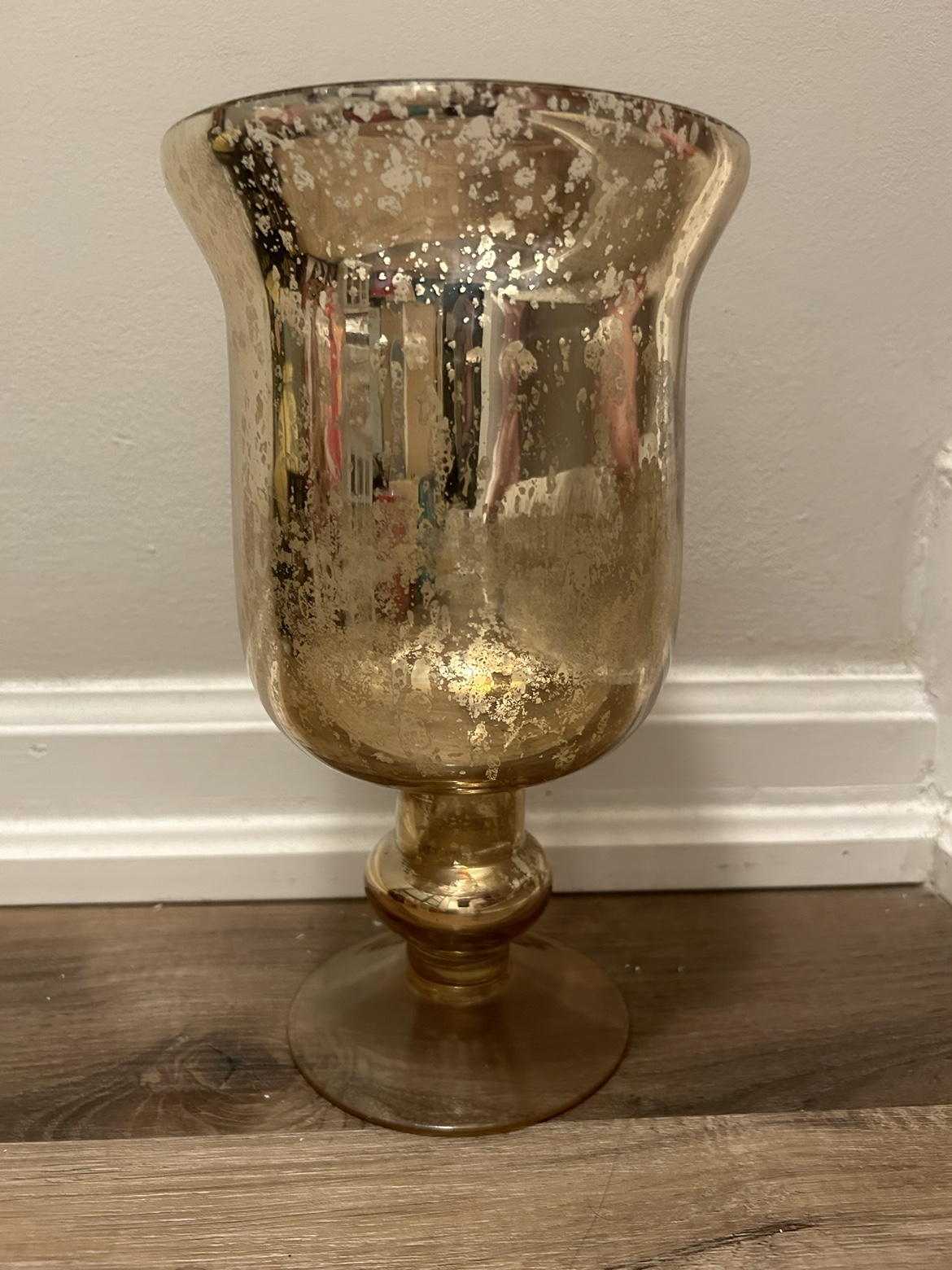 Speckled Gold Vase - 6” diameter