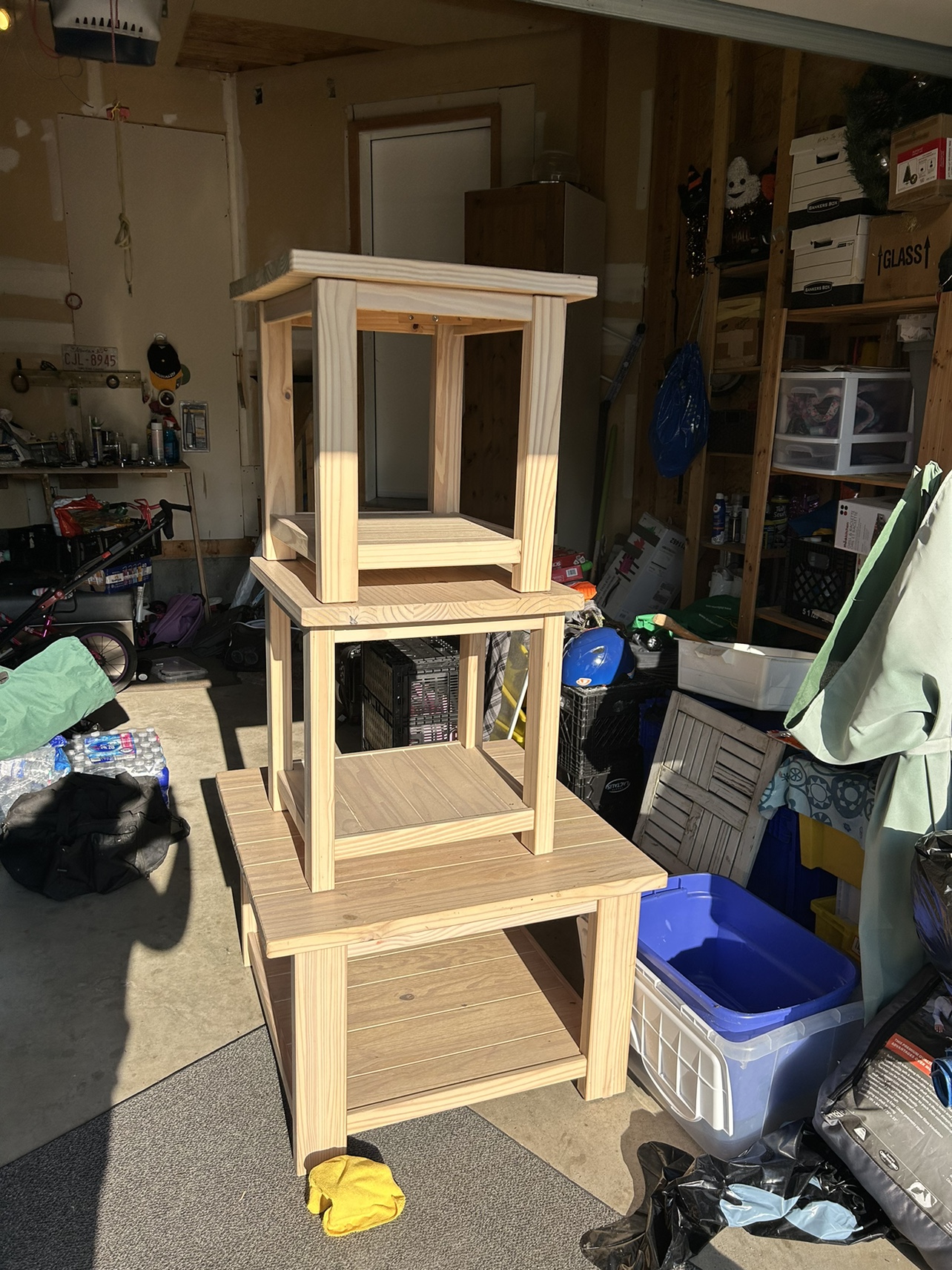 Wooden coffee and end tables