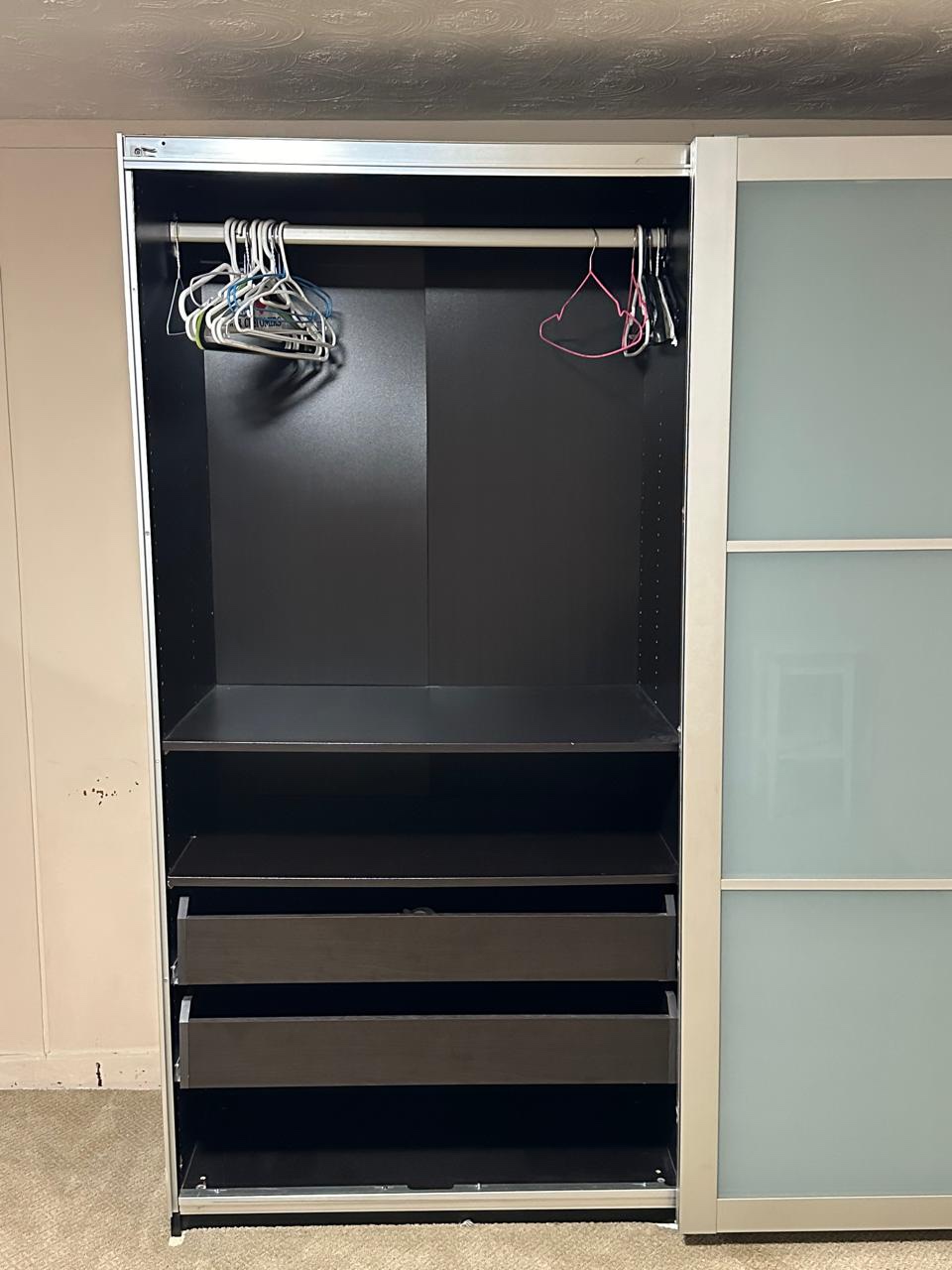 IKEA Pax black brown Wardrobe with Sliding Doors - photo 2
