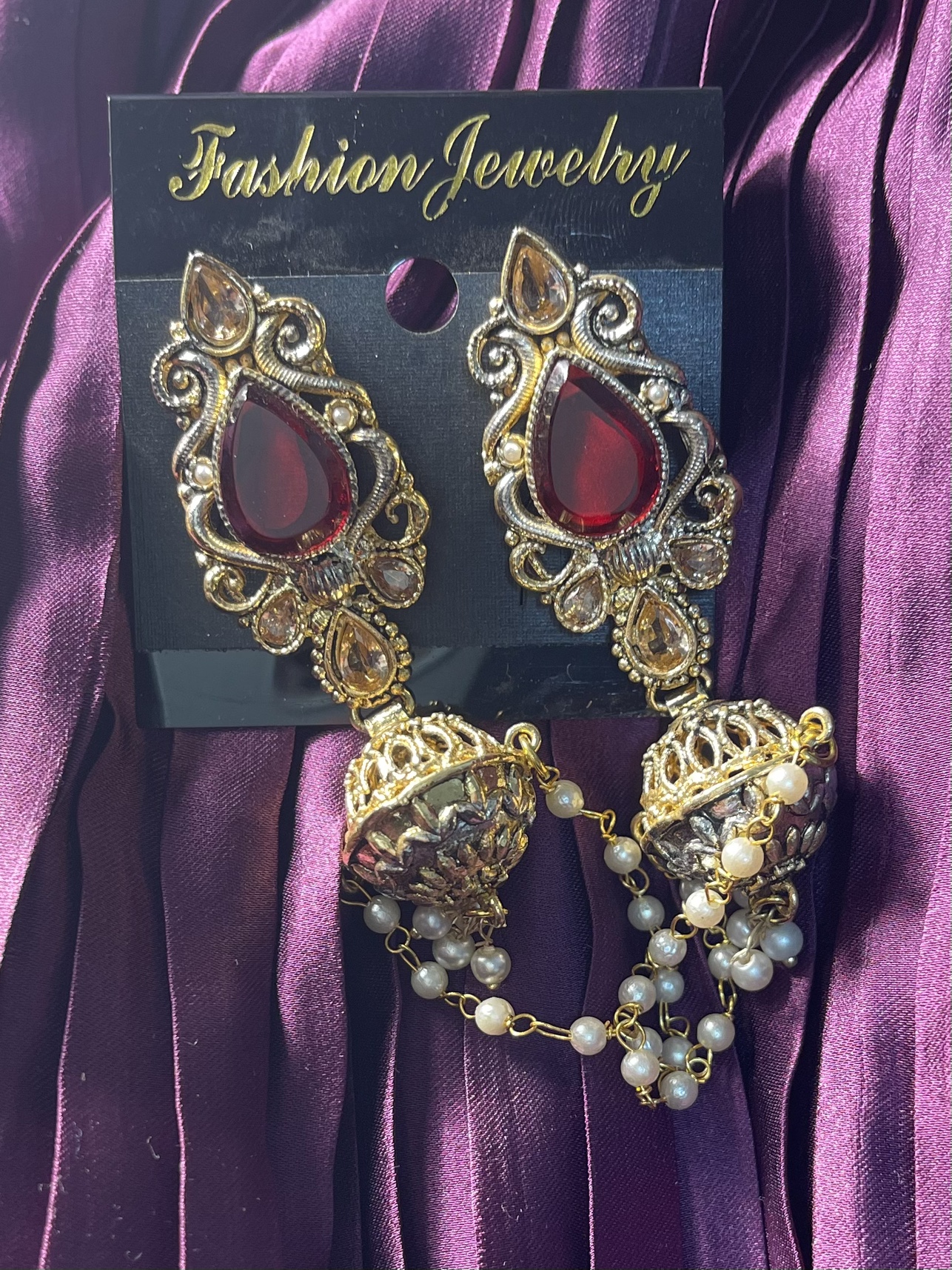 Pakistani and Indian Jhumka Earrings - photo 2