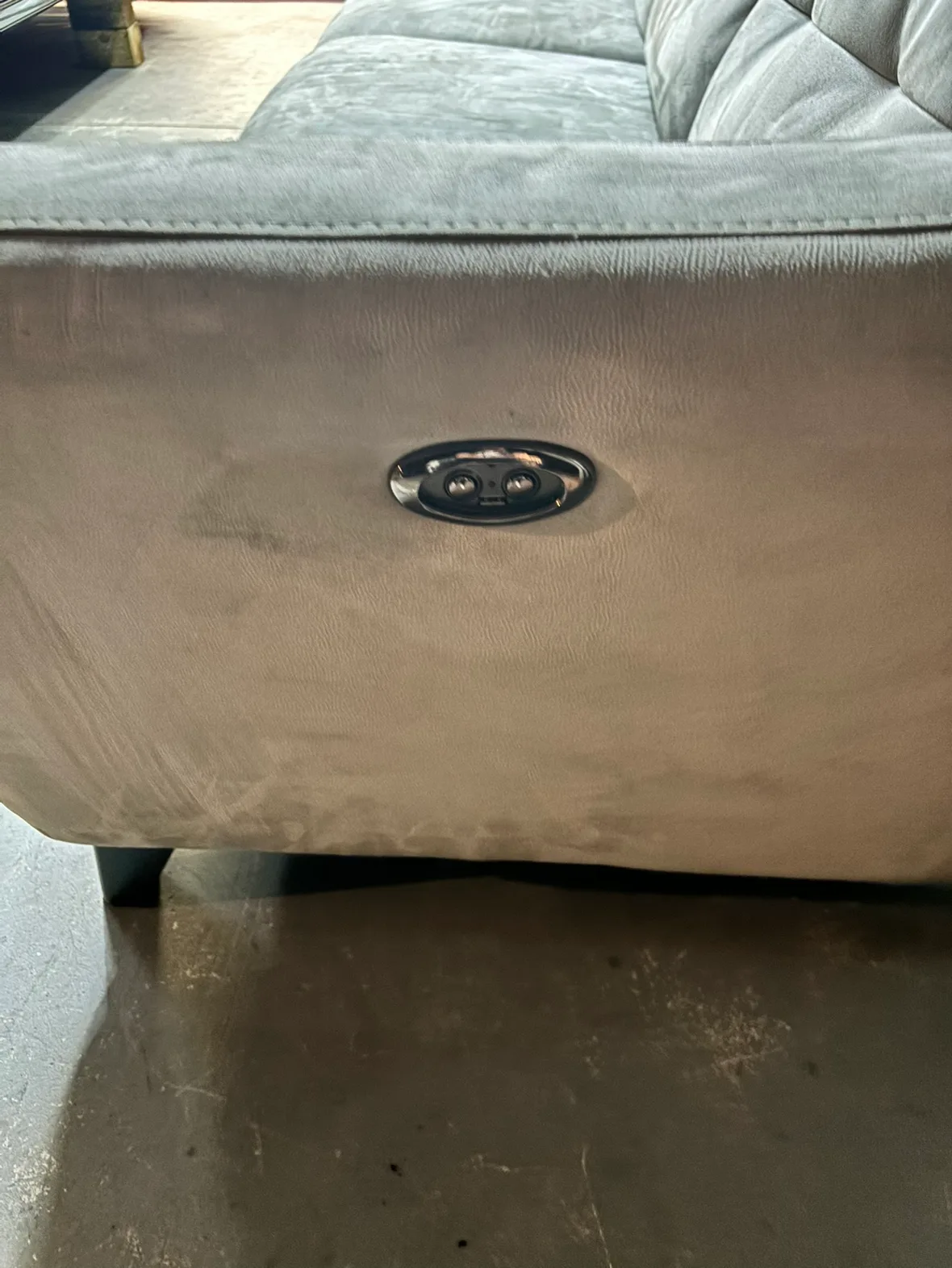 Electric recliner USB gray comfortable couch image indicator(5)