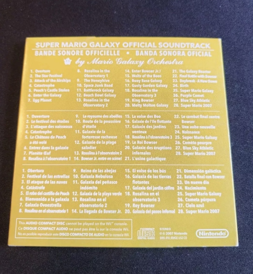 Super Mario Galaxy Official Soundtrack Nintendo 2007 - photo 2