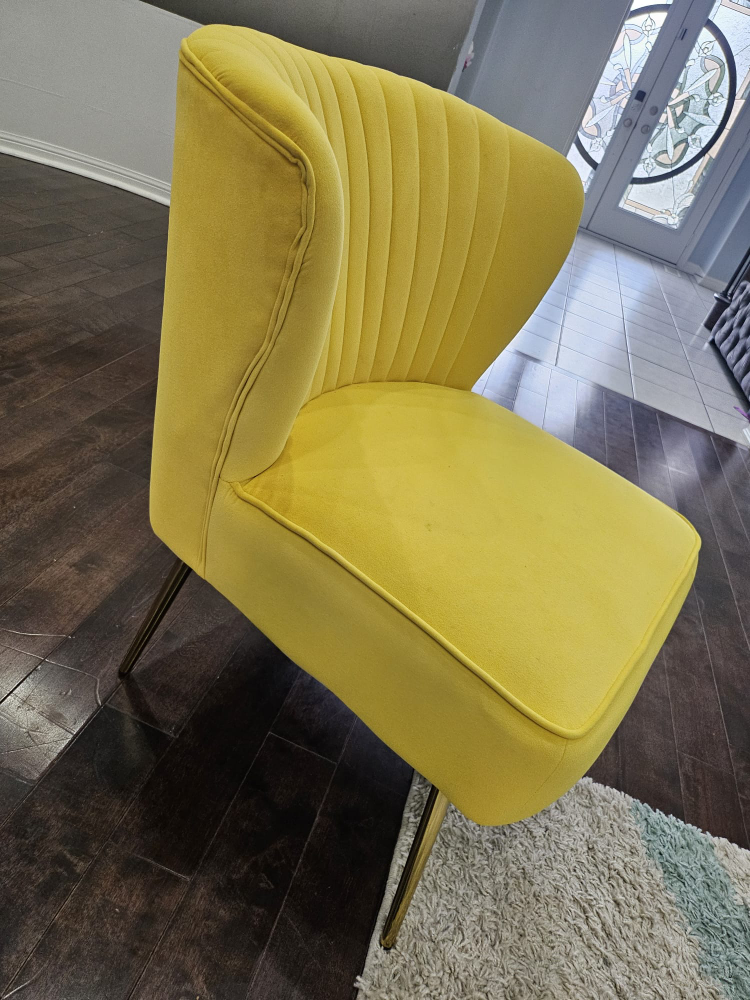 Yellow Accent Chair set of 2 - photo 3