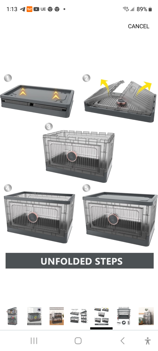 Brand new foldable storage container. 8.4 gal. - photo 5