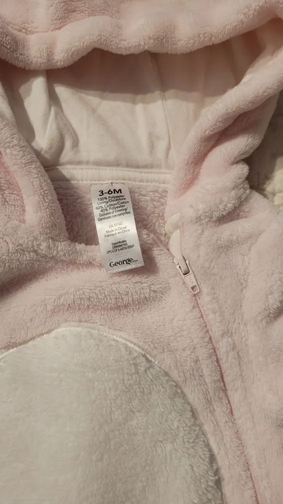 Pink Baby Onesie with Ears image indicator(2)