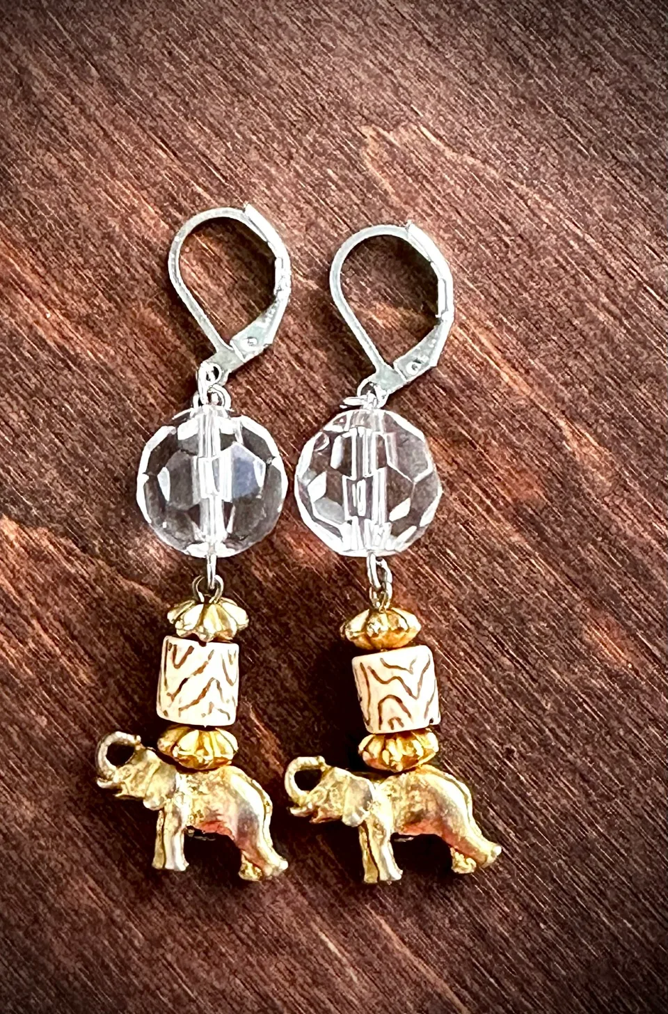 925 Stamped Custom Made Elephant Earrings image indicator(2)