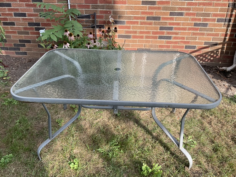 Glass Top Patio Table