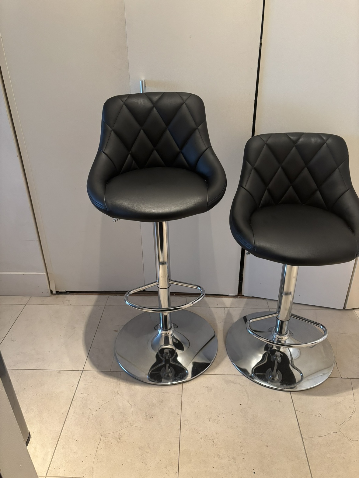Black Bar Stools (Set of 2)