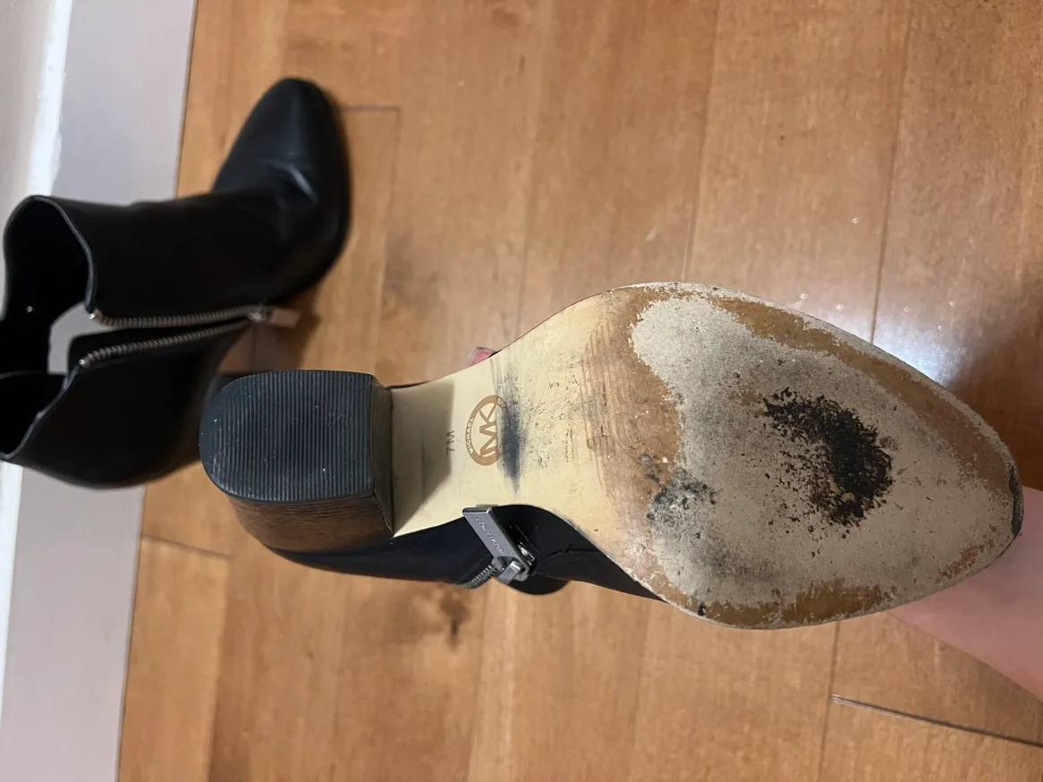 Black Leather Booties (Michael Kors) image indicator(4)