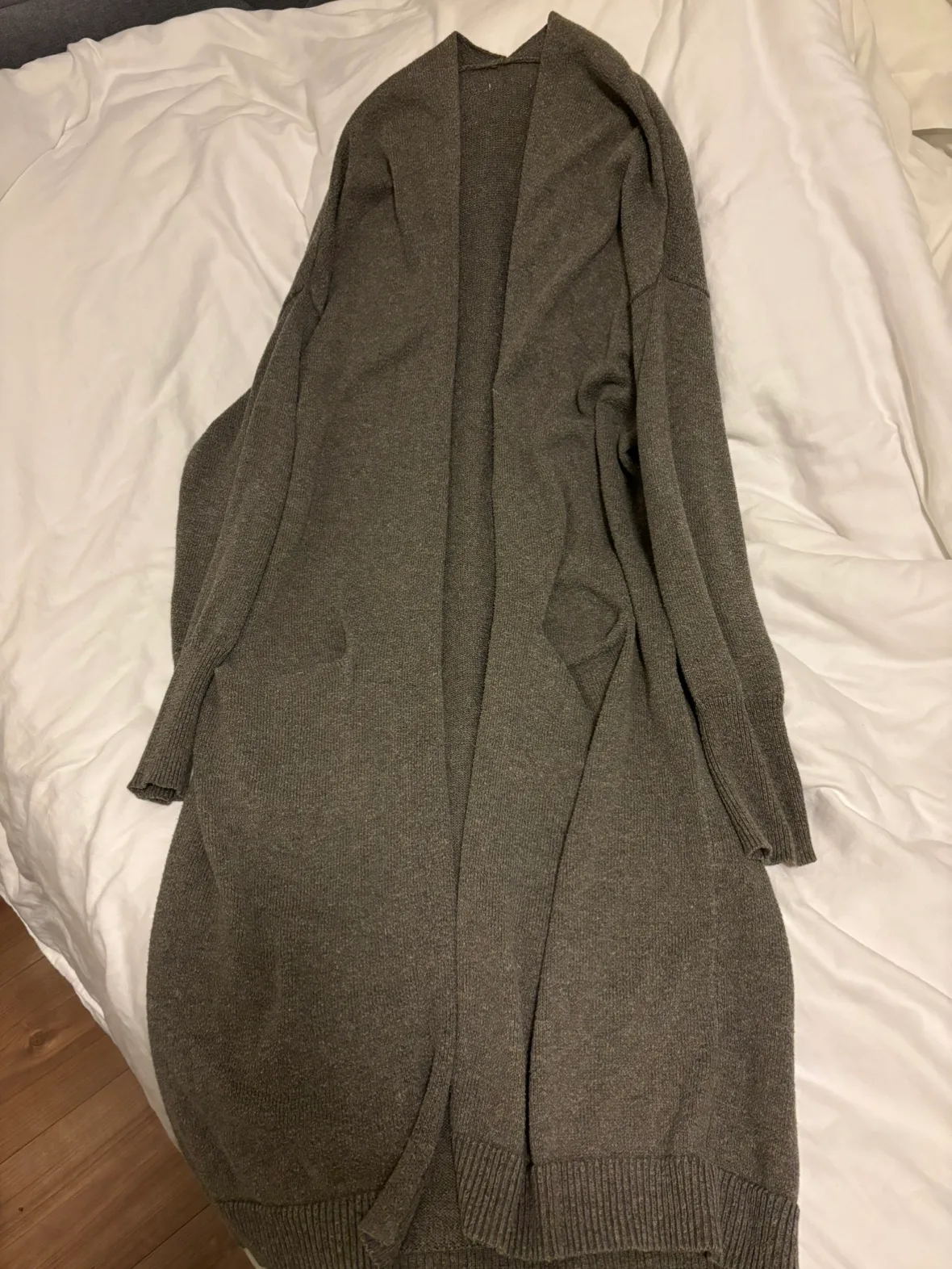 Long Slouchy Grey Cardigan thumbnail