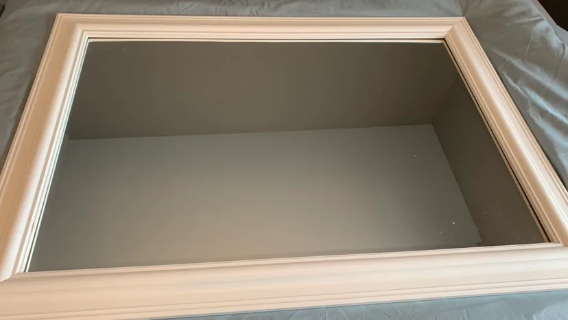 White Framed Mirror thumbnail