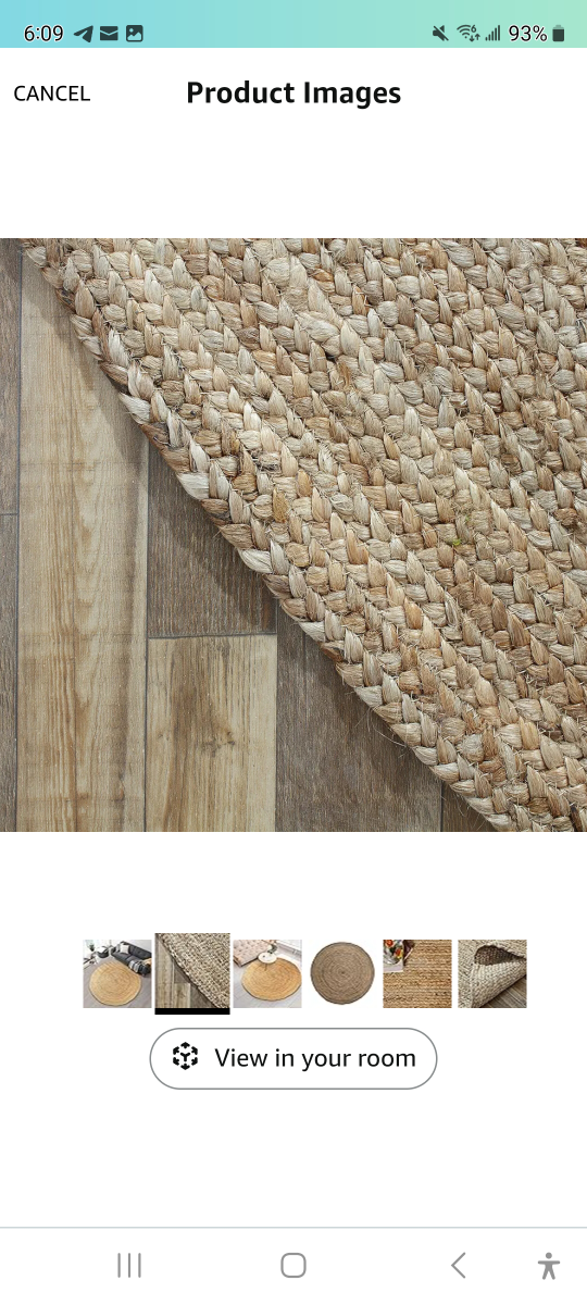 Brand new 4 feet round handcrafted  jute accent rug. - photo 2