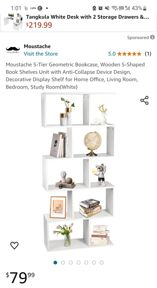 Geometric Bookcase Shelf Unit thumbnail