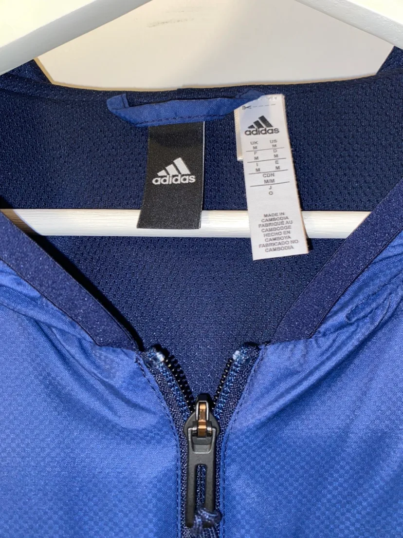 Adidas Navy Blue Windbreaker Jacket image indicator(3)